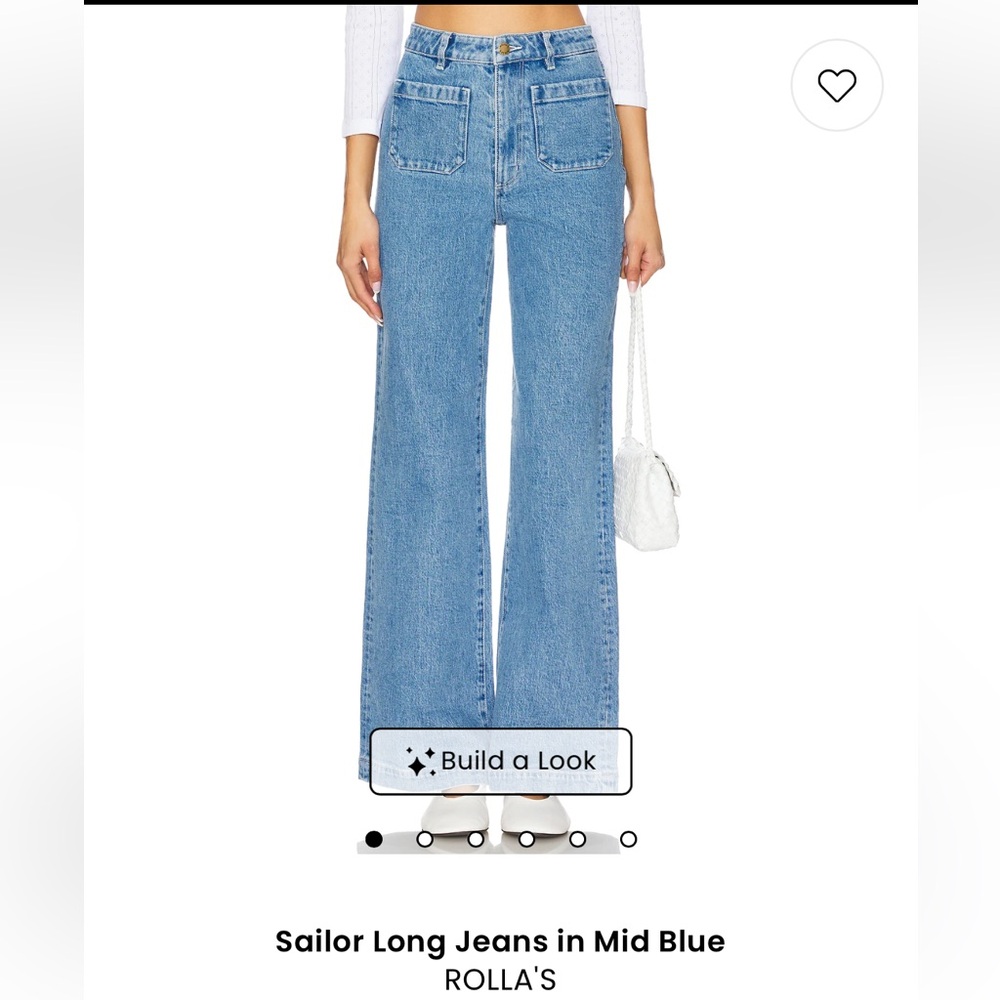 ROLLA’S High Rise Wide Leg Jeans